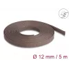 Delock káblový manažment hadica, 12 mm, pletená, odolná proti hlodavcom, rozťažná, 5 m, hnedá