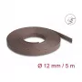 Delock káblový manažment hadica, 12 mm, pletená, odolná proti hlodavcom, rozťažná, 5 m, hnedá