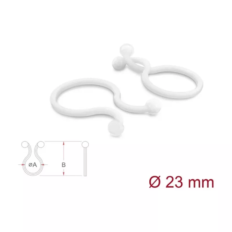 Delock káblová špirála Ø 23 mm transparentná, 100 kusov