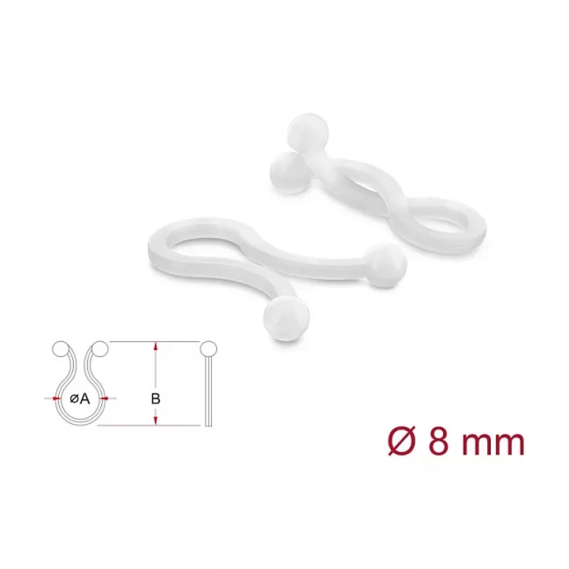 Delock kábel špirálová hadica 8 mm transparentná, 100 kusov