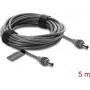 Delock DC 5,5 x 2,1 mm na DC 5,5 x 2,1 mm kábel kompatibilný so Starlink Mini, 5 m sivý (91825)