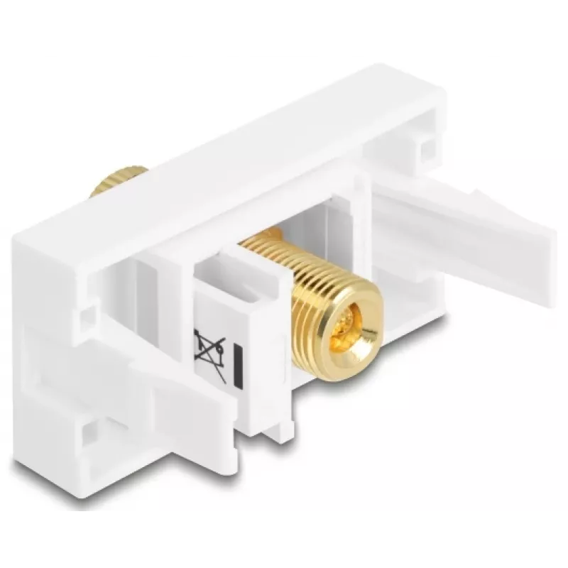 Delock Easy 45 modul svorkovnica na závitovú objímku červený biely (90901)