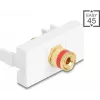 Delock Easy 45 modul svorkovnica na závitovú objímku červený biely (90901)