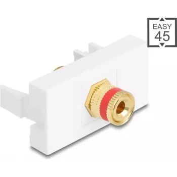 Delock Easy 45 modul svorkovnica na závitovú objímku červený biely (90901)