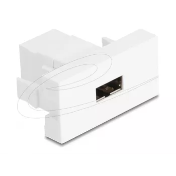 Delock Easy 45 modul EASY-USB 2.0 Type-A konektor samica na EASY-USB Type-A konektor samica biely 90866