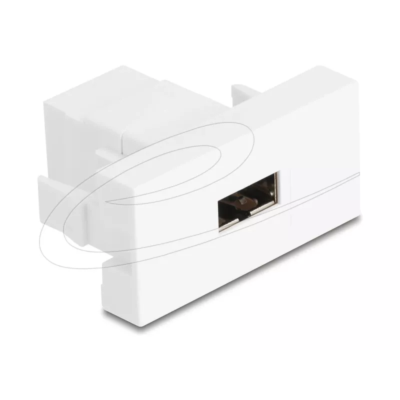 Delock Easy 45 modul EASY-USB 2.0 Type-A konektor samica na EASY-USB Type-A konektor samica biely 90866