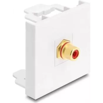 Delock Easy 45 modul RCA konektor samica na RCA konektor samica pozlátený červený/biely (91818)