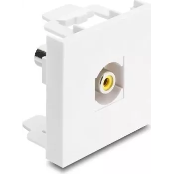 Delock Easy 45 modul RCA konektor samica na RCA konektor samica žltý / biely 91814