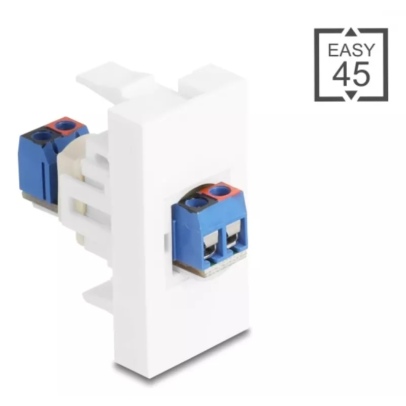 Delock Easy 45 modul svorkovnica na biela (90912)