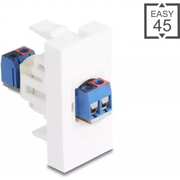 Delock Easy 45 modul svorkovnica na biely (90912)