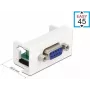 Delock Easy 45 snap-in modul 9-pól D-Sub konektor samica biely RAL 9003 81348