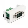Delock Easy 45 snap-in modul D-Sub 9-pólový konektor samec na 10-pólovú svorkovnicu, biely RAL 9003 81351