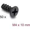 Delock skrutka ventilátora M4 x 10 mm 50 kusov čierna 60988