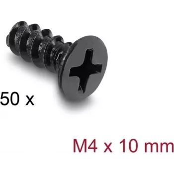 Delock skrutka ventilátora M4 x 10 mm 50 kusov čierna 60988