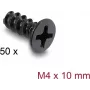 Delock skrutka ventilátora M4 x 10 mm 50 kusov čierna 60988