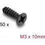 Delock sada skrutiek pre ventilátor M3 x 10 mm, 50 ks, čierna 60986