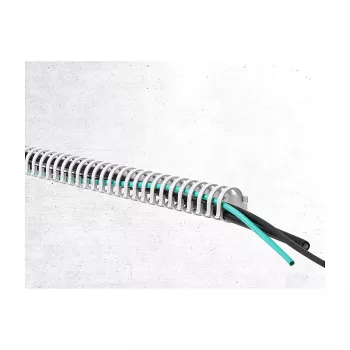 Delock Flexibilný káblový kanál samolepiaci skrutkovateľný 34 x 35 mm - dĺžka 50 cm sivý