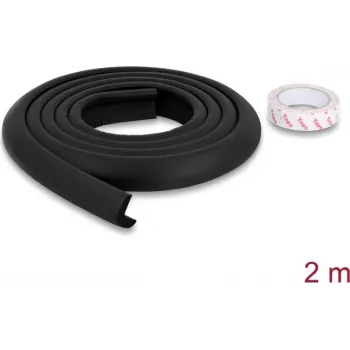 Delock penová ochranná páska na hrany 24 x 8 mm - dĺžka 2 m čierna (18485)