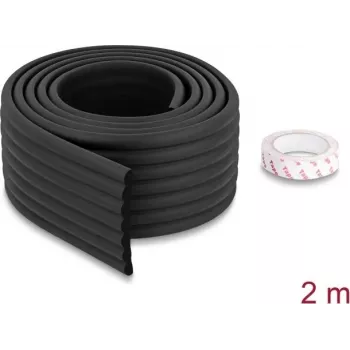 Delock penová ochranná páska na hrany rebrovaná 80 x 8 mm - dĺžka 2 m čierna 18487