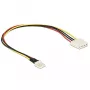 DeLOCK interný napájací adaptér kábel 4-Pin Molex konektor samica na 4-Pin Mini-Molex konektor samec, 5/12V, 30cm 85457