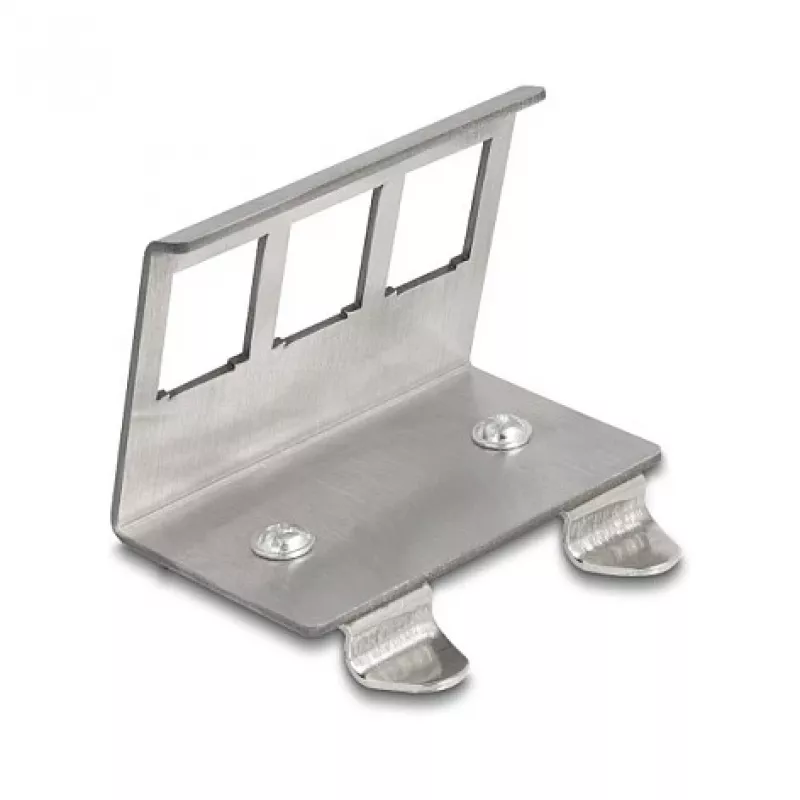 Delock kovový držiak Keystone 3 port pre DIN lištu (88139)