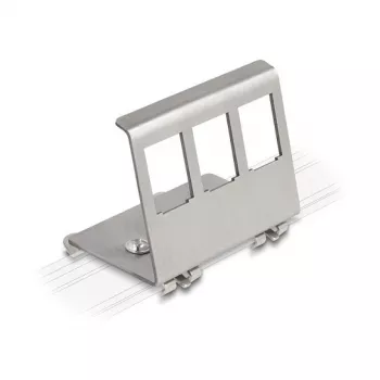 Delock kovový držiak Keystone 3 port pre DIN lištu (88139)