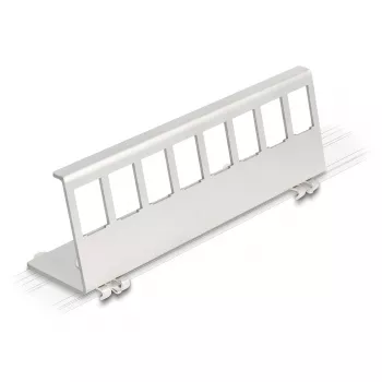 Delock kovový držiak Keystone 8-port pre DIN lištu (90657)