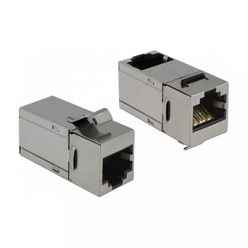 Delock Keystone modul RJ45 konektor samica na RJ45 konektor samica Cat.6 STP 90° 86371