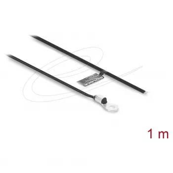 Delock NTC termistorový kábel teplotného senzora M4 závit 10 kOhm 3977 K 1 m plochý PVC 2 voľné konce