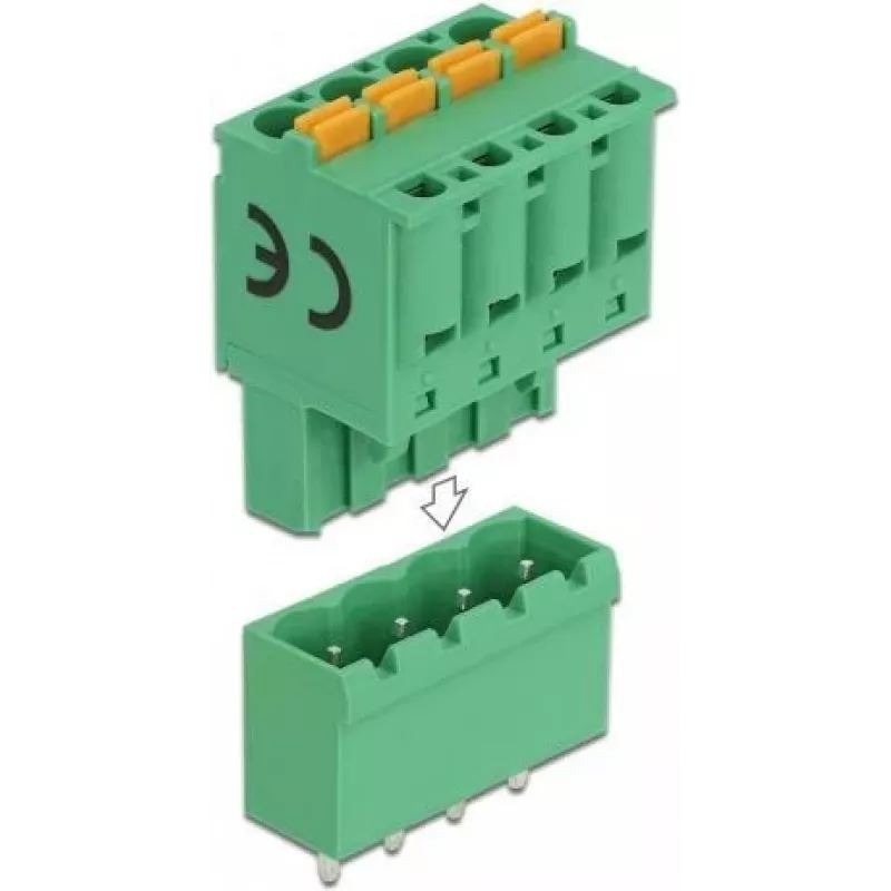 Delock sada PCB svorkovníc 4-pólová rozstup 5,08 mm vertikálna (66501)