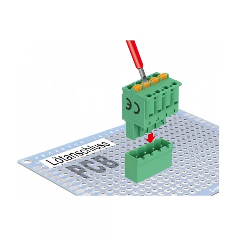 Delock sada PCB svorkovníc 4-pólová rozstup 5,08 mm vertikálna (66501)