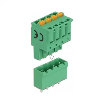 Delock sada PCB svorkovníc 4-pólová rozstup 5,08 mm vertikálna (66501)