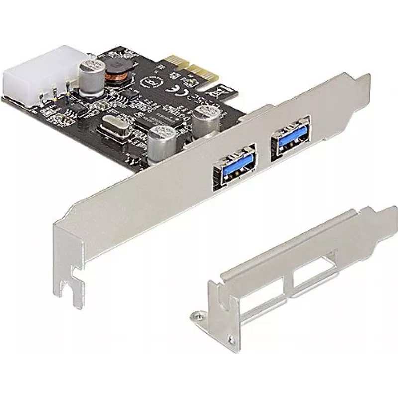 Delock PCI Express x1 karta na 2 x USB 3.2 Gen 1 Type-A, Low-Profile