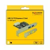 Delock PCI Express x1 karta na 2 x USB 3.2 Gen 1 Type-A, Low-Profile