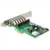 Delock PCI Express x1 karta na 6 x externých + 1 x interný USB 3.0