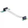 Delock PCI Express x1 na x1 riser karta s flexibilným káblom, 13 cm, orientovaná doľava
