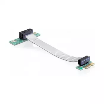 Delock PCI Express x1 na x1 riser karta s flexibilným káblom, 13 cm, orientovaná doľava