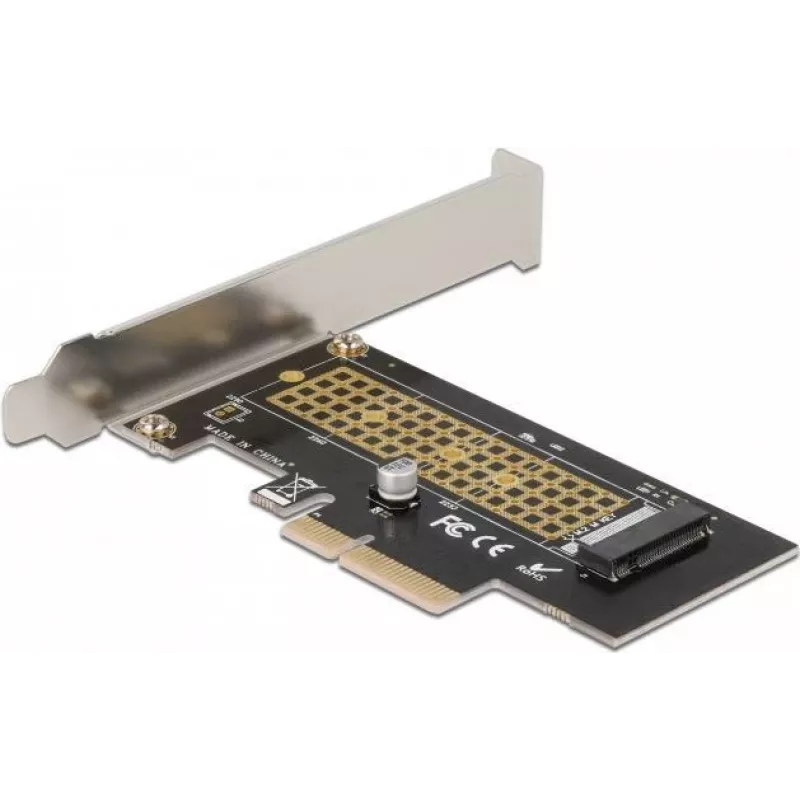 Delock PCI Express x4 karta na 1 x interný NVMe M.2 Key M 80 mm - Low Profile formát 90047
