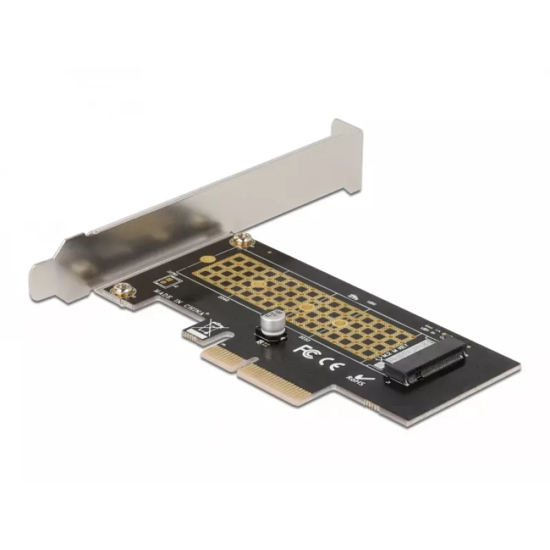 Delock PCI Express x4 karta na 1 x interný NVMe M.2 Key M 80 mm - Low Profile formát 90047
