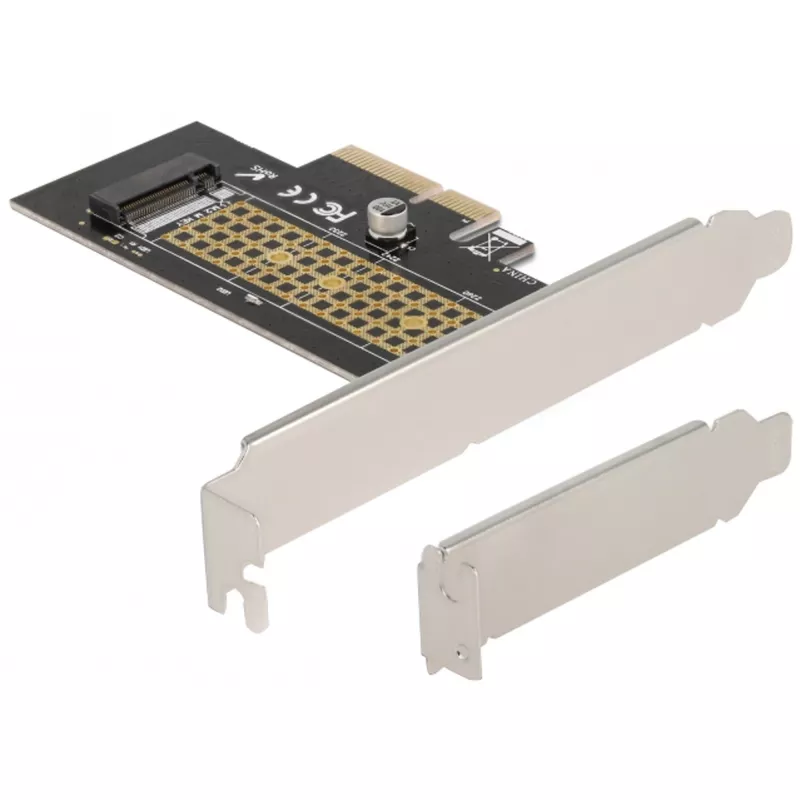 Delock PCI Express x4 karta na 1 x interný NVMe M.2 Key M 80 mm - Low Profile formát 90047