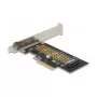 Delock PCI Express x4 karta na 1 x interný NVMe M.2 Key M 80 mm - Low Profile formát 90047