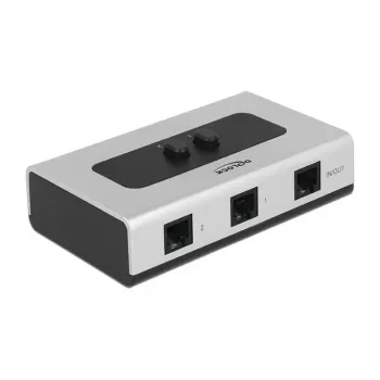 Delock RJ11 2-portový manuálny obojsmerný prepínač