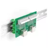 Delock RJ45 2 x konektor samica na 2 x svorkovnicu s tlačidlom pre DIN lištu (66994)