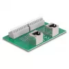 Delock RJ45 2 x konektor samica na 2 x svorkovnicu s tlačidlom pre DIN lištu zahnutý (66995)