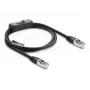 Delock RJ45 patch kábel Cat.6 F/UTP 1 m čierny s vypínačom