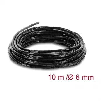 Delock špirálová hadica priemer 6 mm 10 m čierna