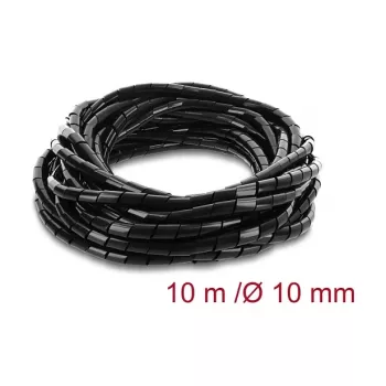 Delock špirálová hadica 10 mm priemer 10 m čierna