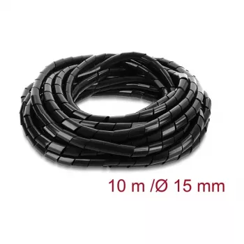 Delock špirálová hadica 15 mm priemer 10 m čierna