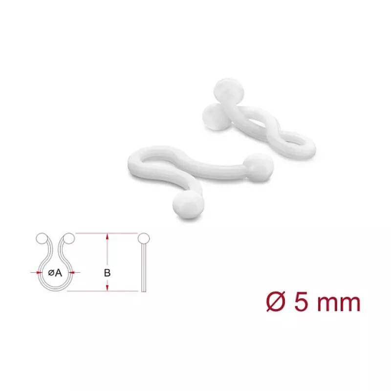 Delock špirálová hadica 5 mm transparentná, 100 kusov