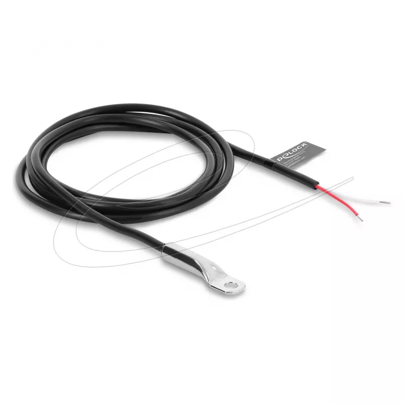 Delock kábel teplotného senzora M4 NTC 10 kOhm B25/50 3950K 1 m PVC čierny